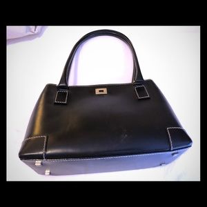 Lambertson truex black leather shoulder bag